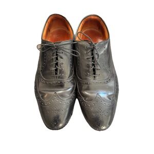Allen Edmonds Chester Full Brogue Wingtip Black Oxford Dress Shoes Sz 9